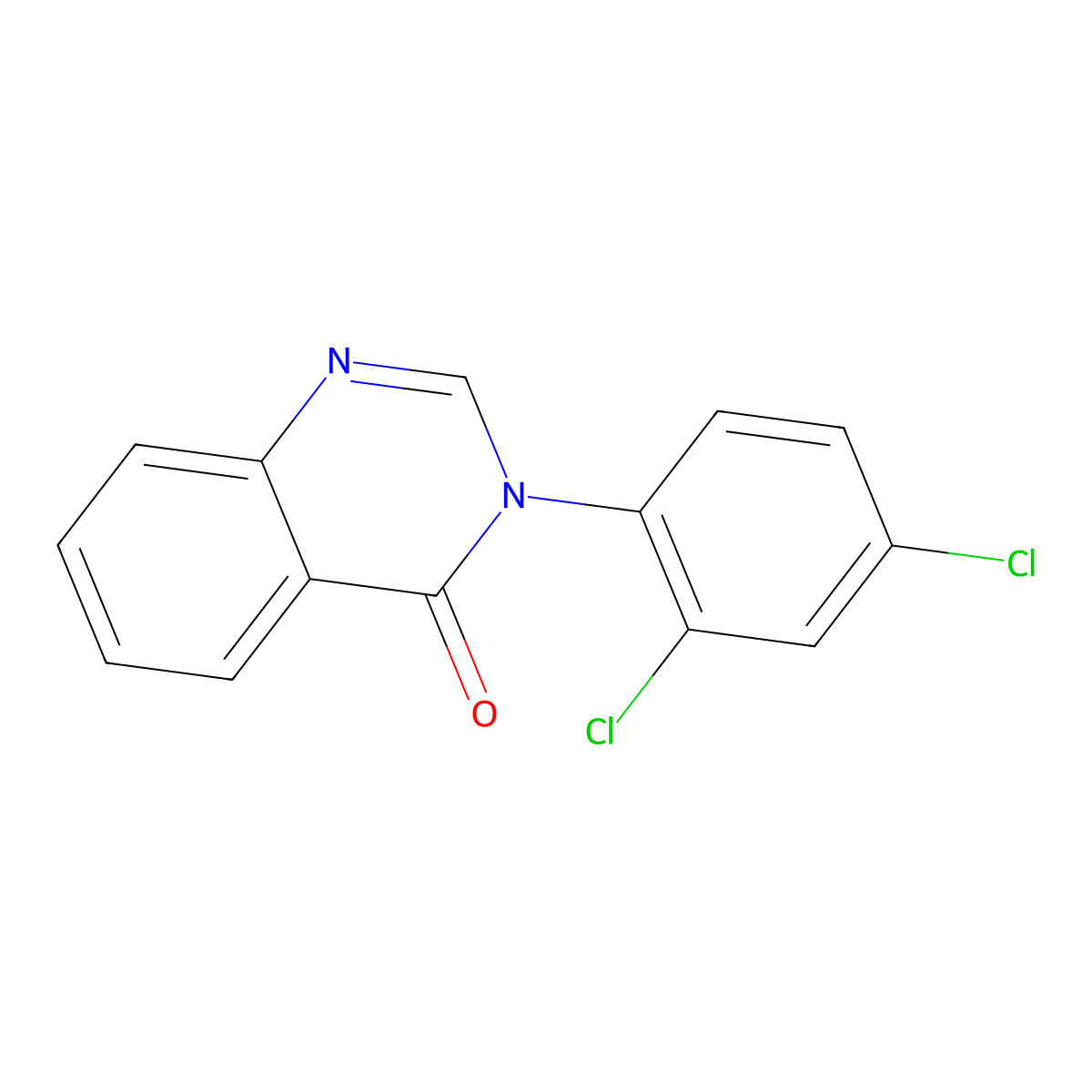 3-(2,4-Dichloro-phenyl)-3H-quinazolin-4-one molecular structure, CAS 16899-54-0