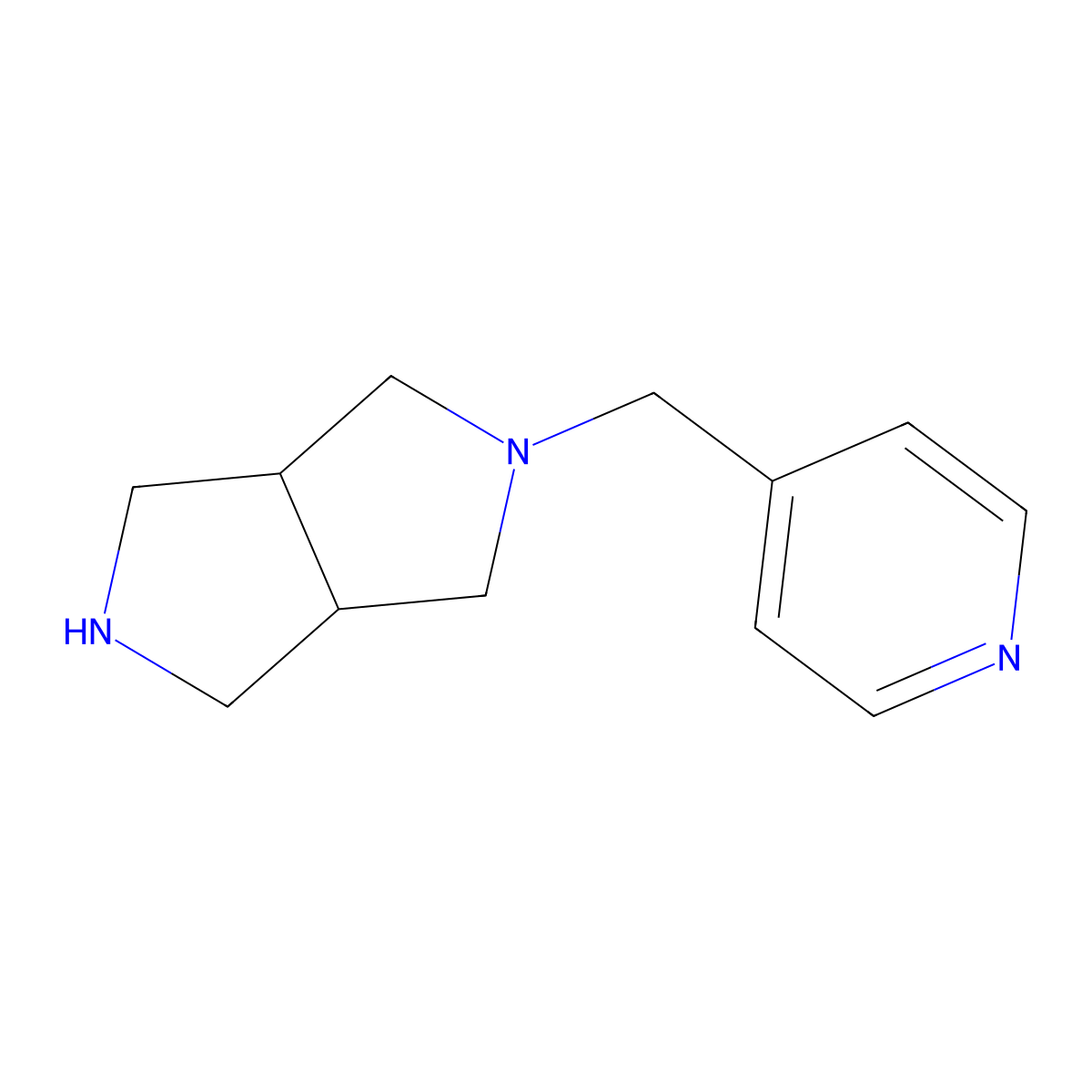(3AR,6aS)-2-(pyridin-4-ylmethyl)octahydropyrrolo[3,4-c]pyrrole molecular structure, CAS 1689920-09-9