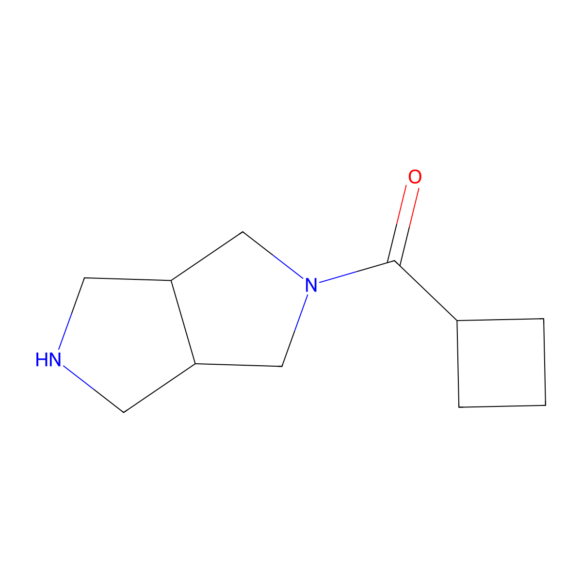 Cyclobutyl((3aR,6aS)-hexahydropyrrolo[3,4-c]pyrrol-2(1H)-yl)methanone molecular structure, CAS 1689937-33-4