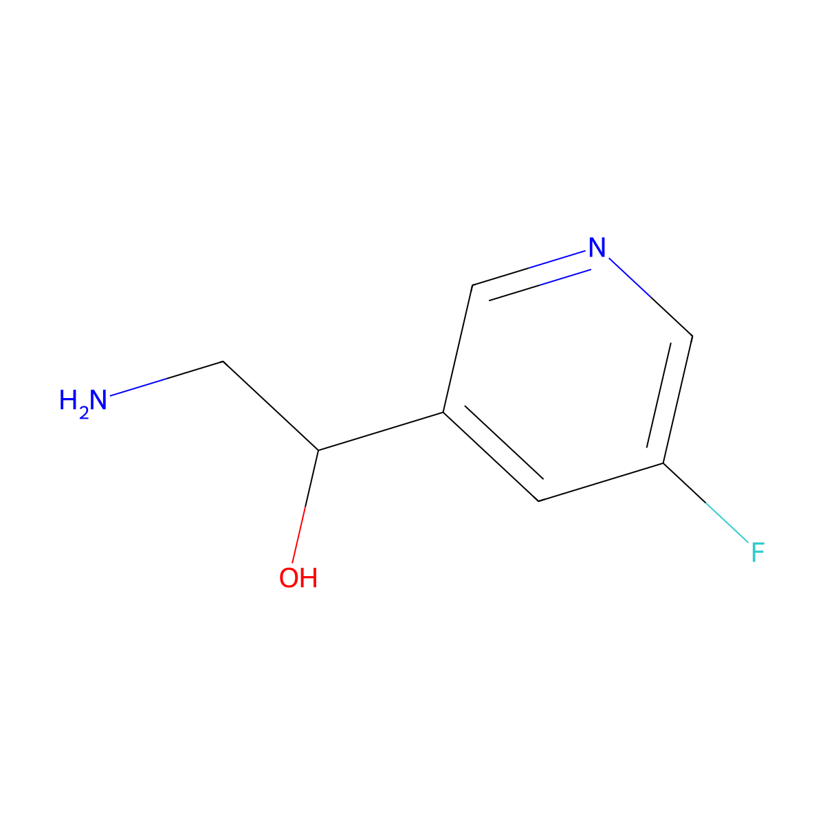(1S)-2-Amino-1-(5-fluoropyridin-3-yl)ethan-1-ol molecular structure, CAS 1689937-57-2