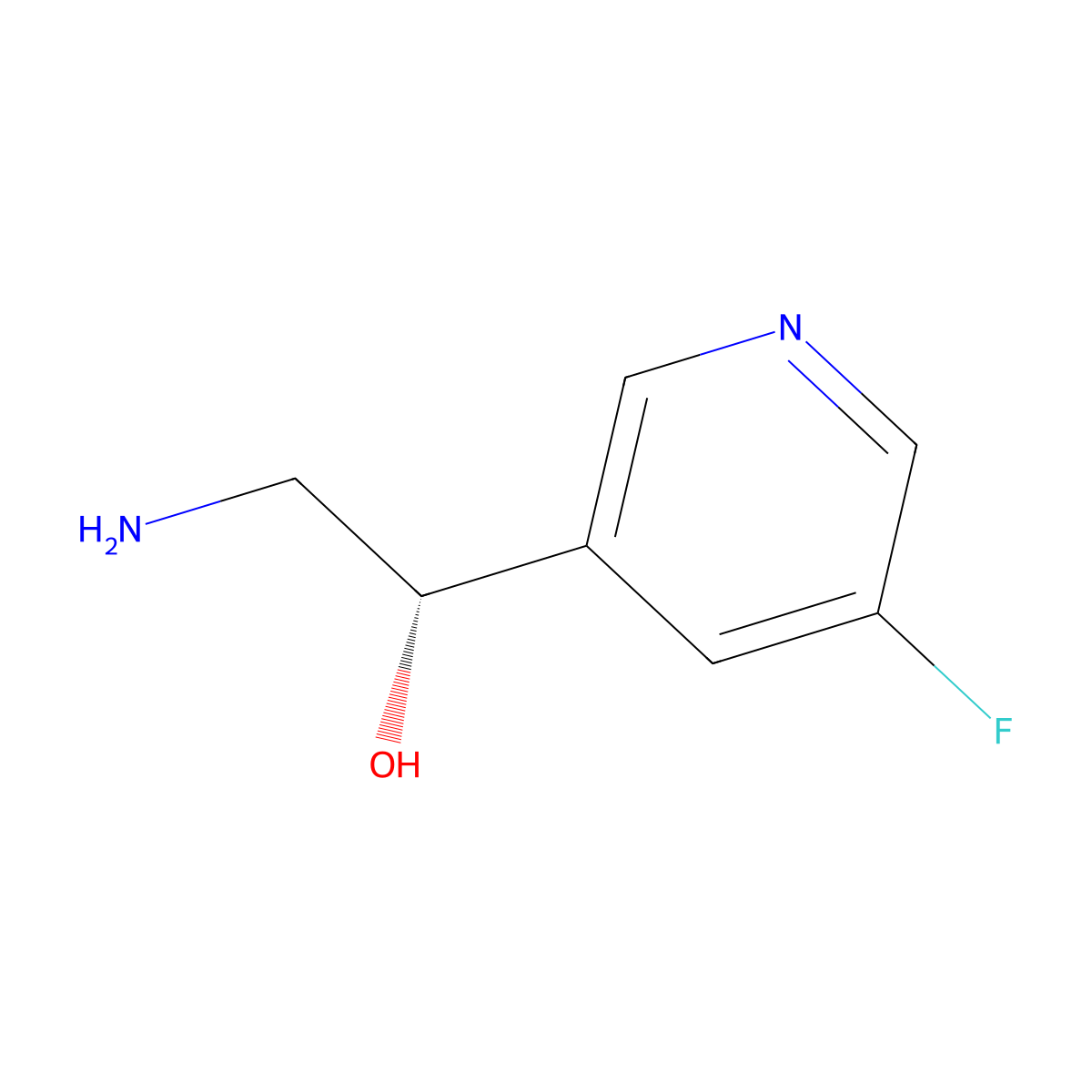 (1S)-2-Amino-1-(5-fluoropyridin-3-yl)ethan-1-ol molecular structure, CAS 1689937-57-2