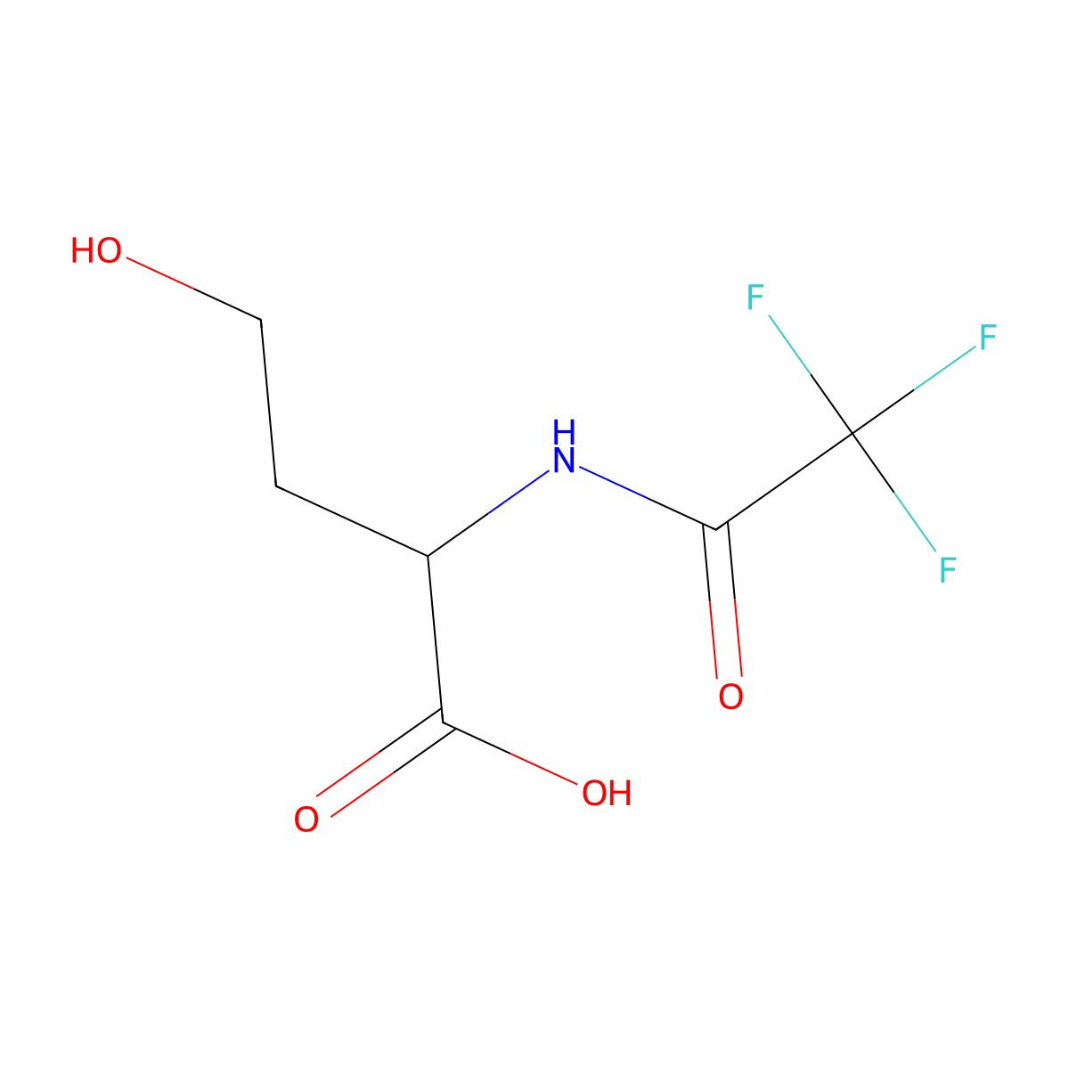 (2R)-4-hydroxy-2-(trifluoroacetamido)butanoic acid molecular structure, CAS 1689938-43-9