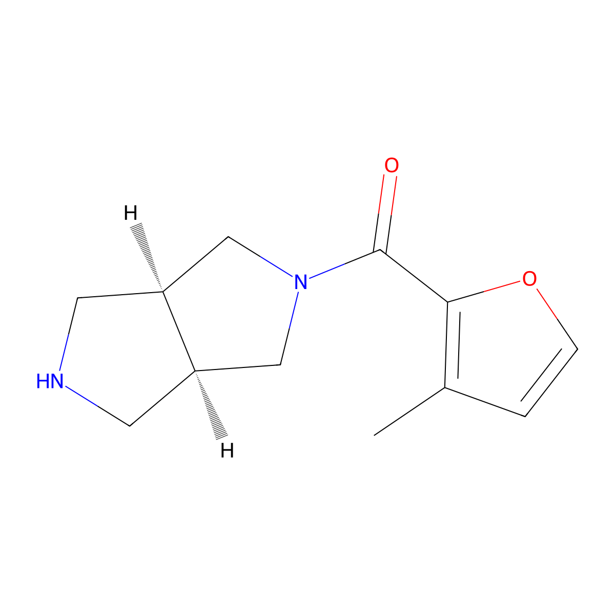 ((3AR,6aS)-hexahydropyrrolo[3,4-c]pyrrol-2(1H)-yl)(3-methylfuran-2-yl)methanone molecular structure, CAS 1689942-69-5
