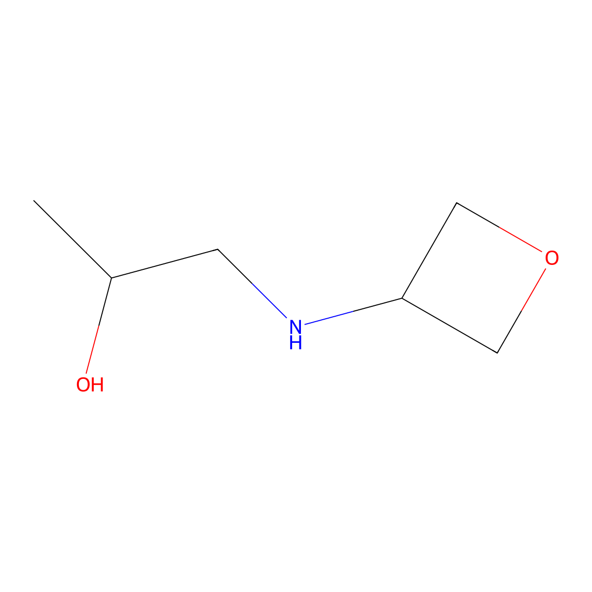 (2S)-1-[(oxetan-3-yl)amino]propan-2-ol molecular structure, CAS 1689956-55-5