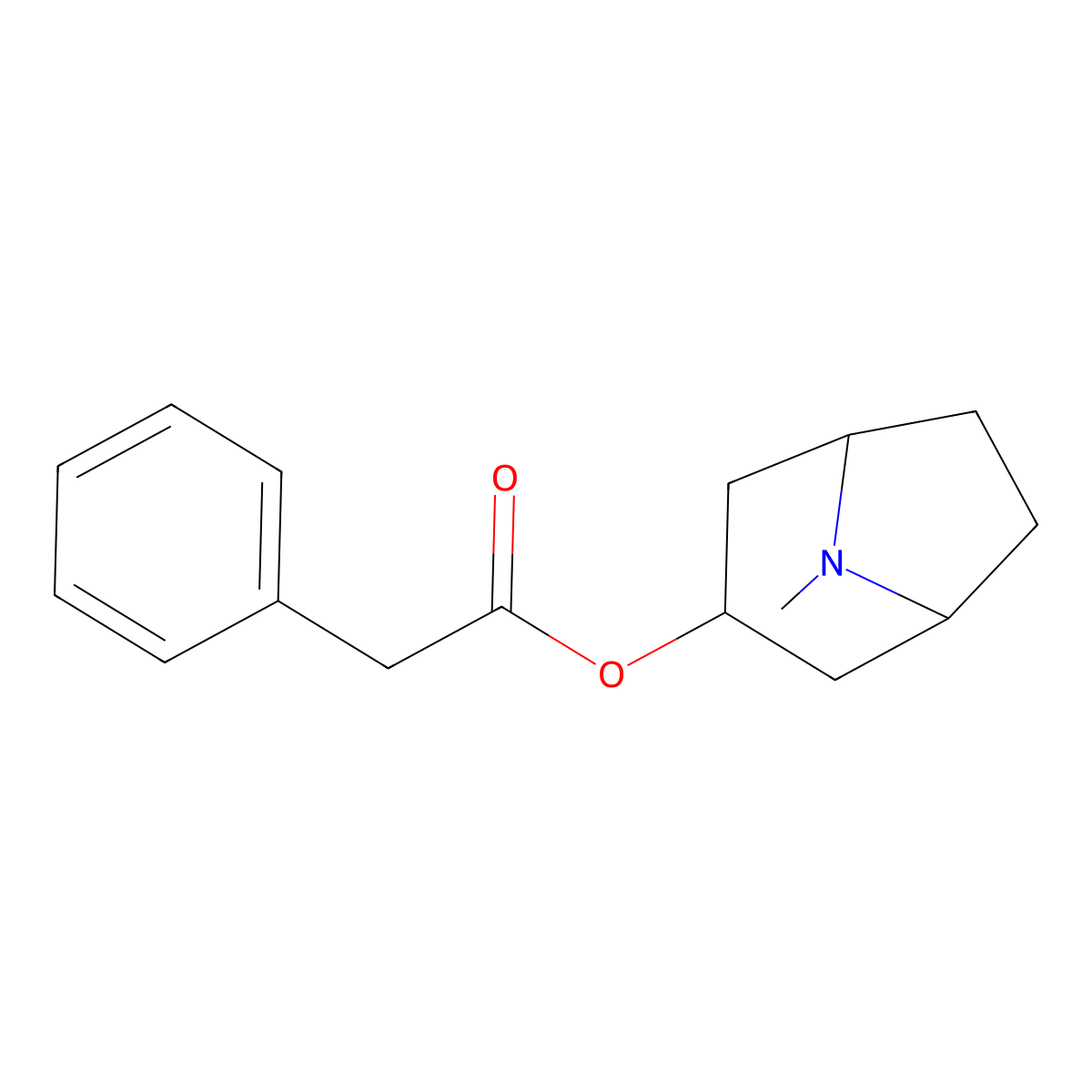 Phenylacetoxytropane molecular structure, CAS 1690-22-8