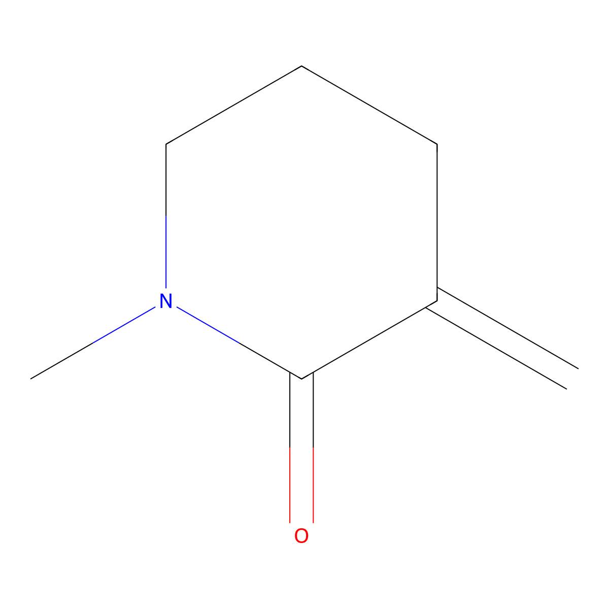 1-Methyl-3-methylidenepiperidin-2-one molecular structure, CAS 1690-73-9