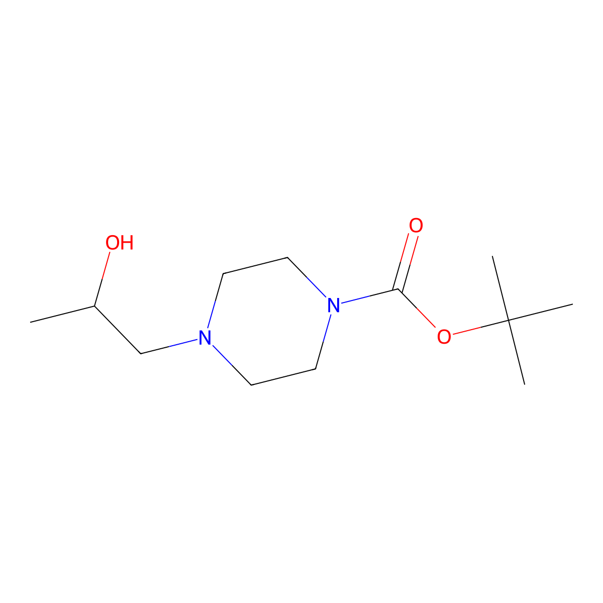 tert-butyl 4-[(2S)-2-hydroxypropyl]piperazine-1-carboxylate molecular structure, CAS 1690014-94-8