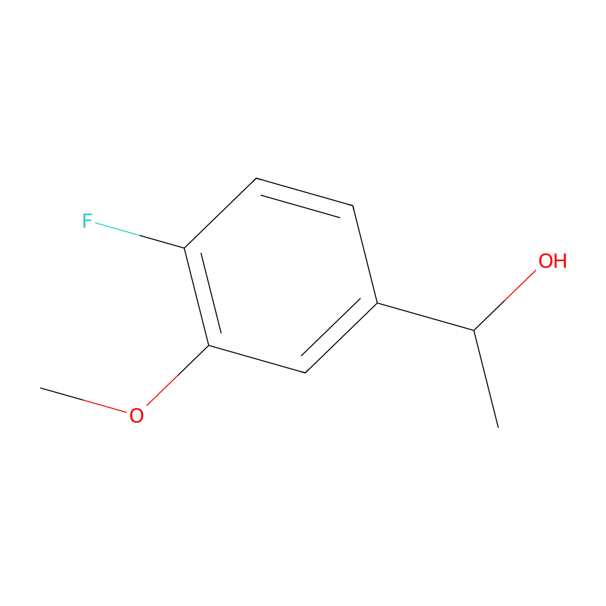 (S)-1-(4-Fluoro-3-methoxyphenyl)ethan-1-ol molecular structure, CAS 1690068-21-3