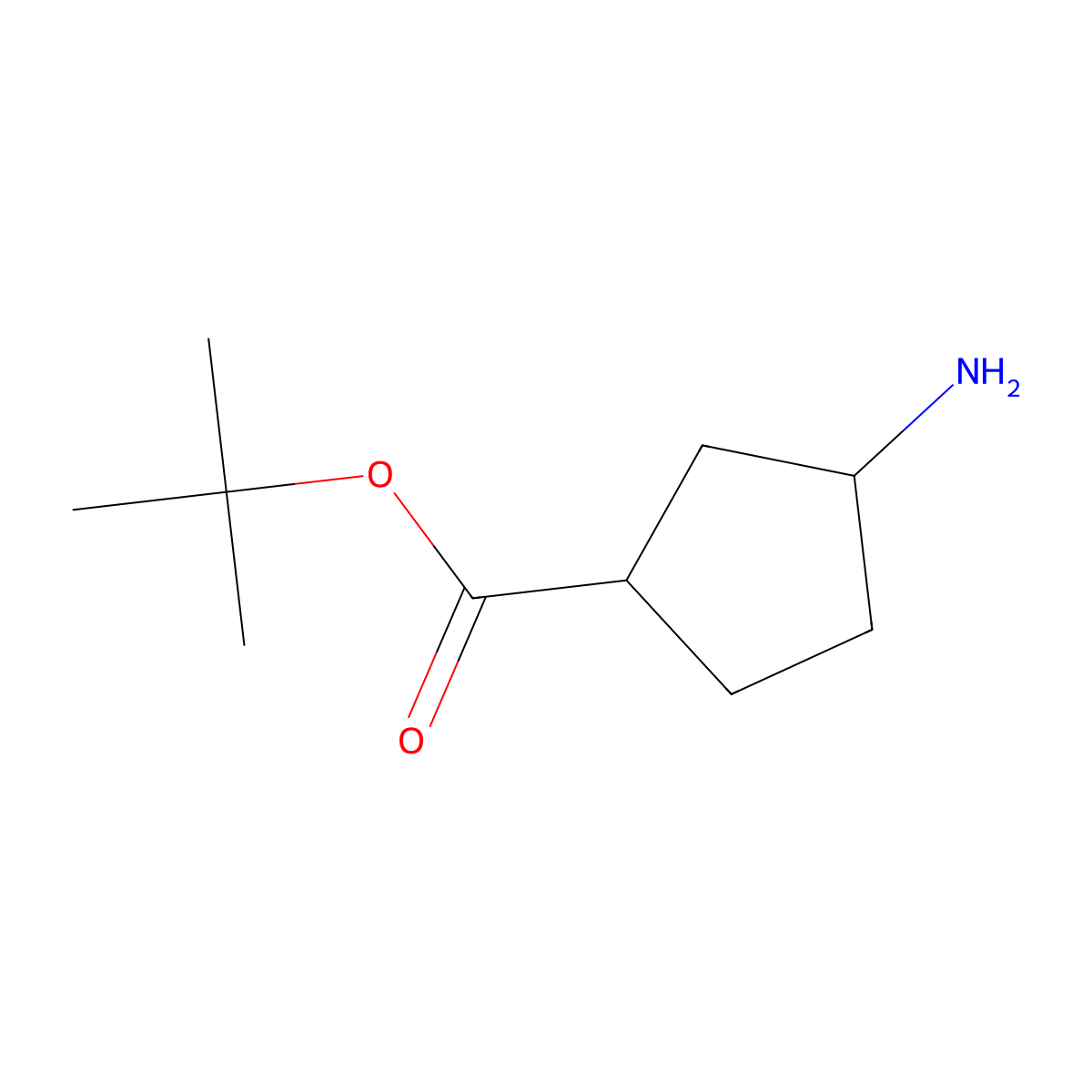 tert-butyl (1R,3S)-3-aminocyclopentane-1-carboxylate molecular structure, CAS 1690085-48-3