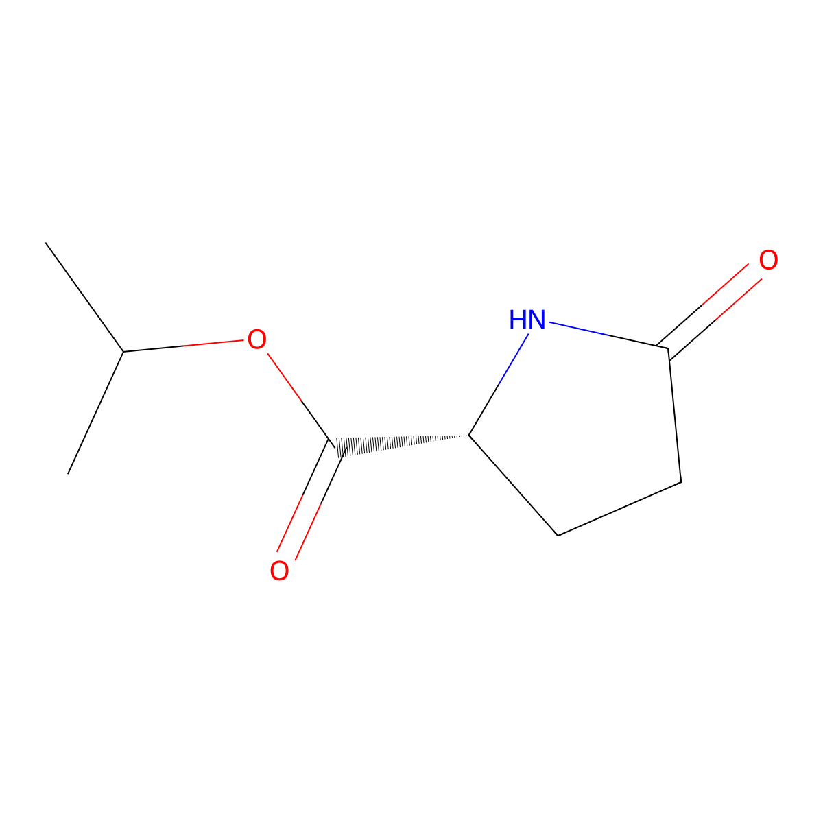 (R)-5-Oxo-2-pyrrolidinecarboxylic acid 1-methylethyl ester molecular structure, CAS 1690111-99-9