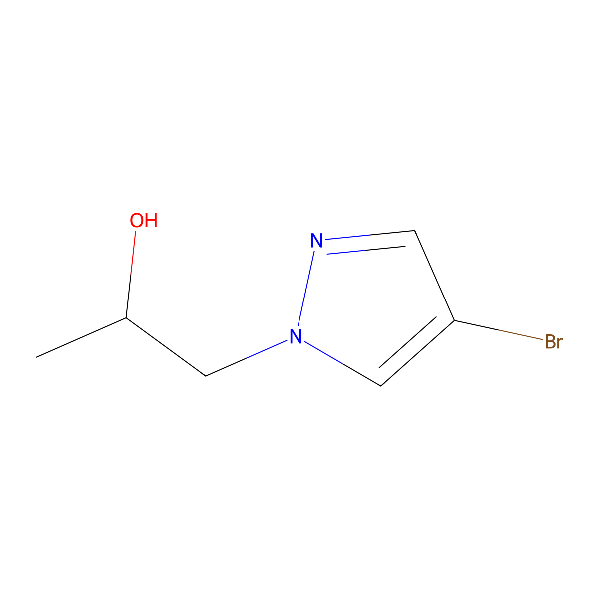 (2R)-1-(4-bromo-1H-pyrazol-1-yl)propan-2-ol molecular structure, CAS 1690137-52-0