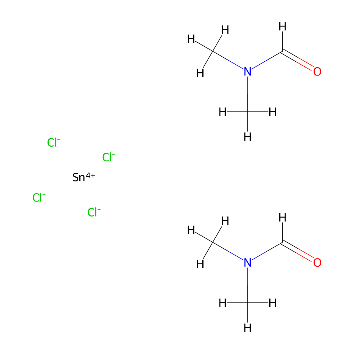 Tetrachlorobis(N,N-dimethylformamide-O)tin molecular structure, CAS 16902-02-6