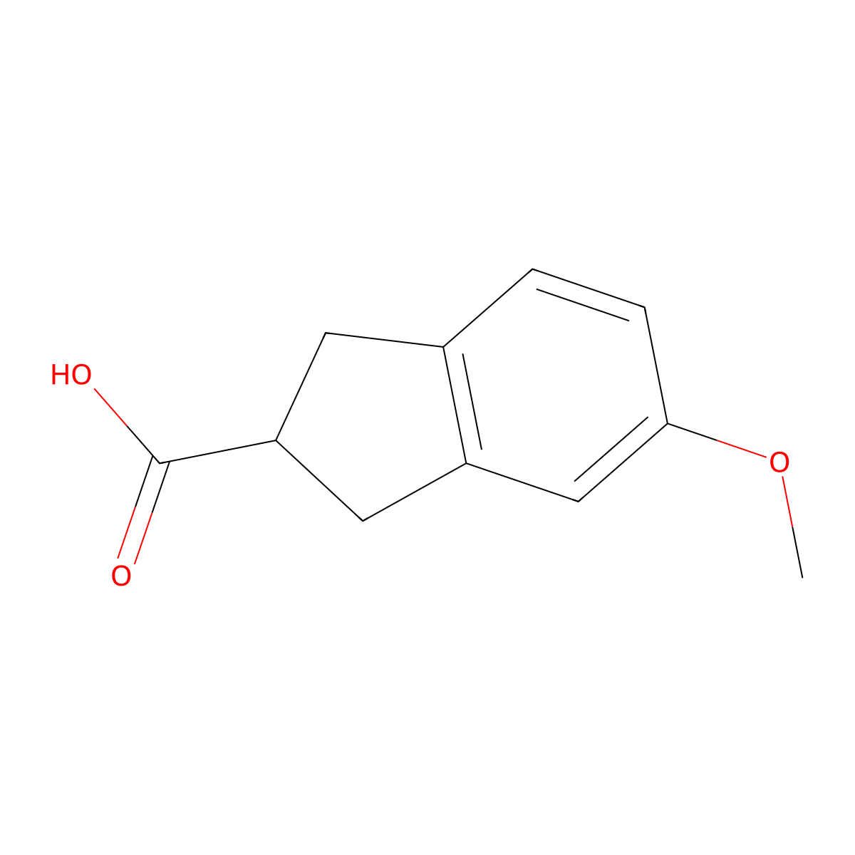 5-methoxy-2,3-dihydro-1H-indene-2-carboxylic acid molecular structure, CAS 169031-89-4