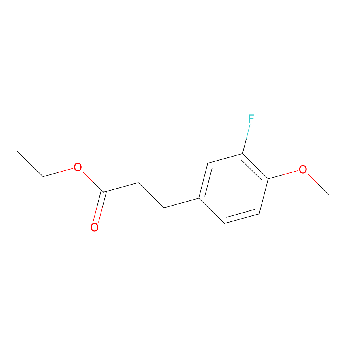 Ethyl 3-(3-fluoro-4-methoxyphenyl)propanoate molecular structure, CAS 169031-92-9