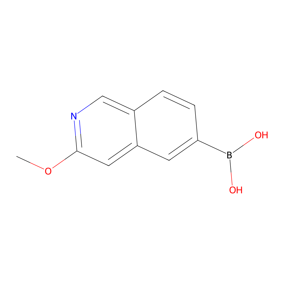 (3-Methoxyisoquinolin-6-yl)boronic acid molecular structure, CAS 1690326-09-0