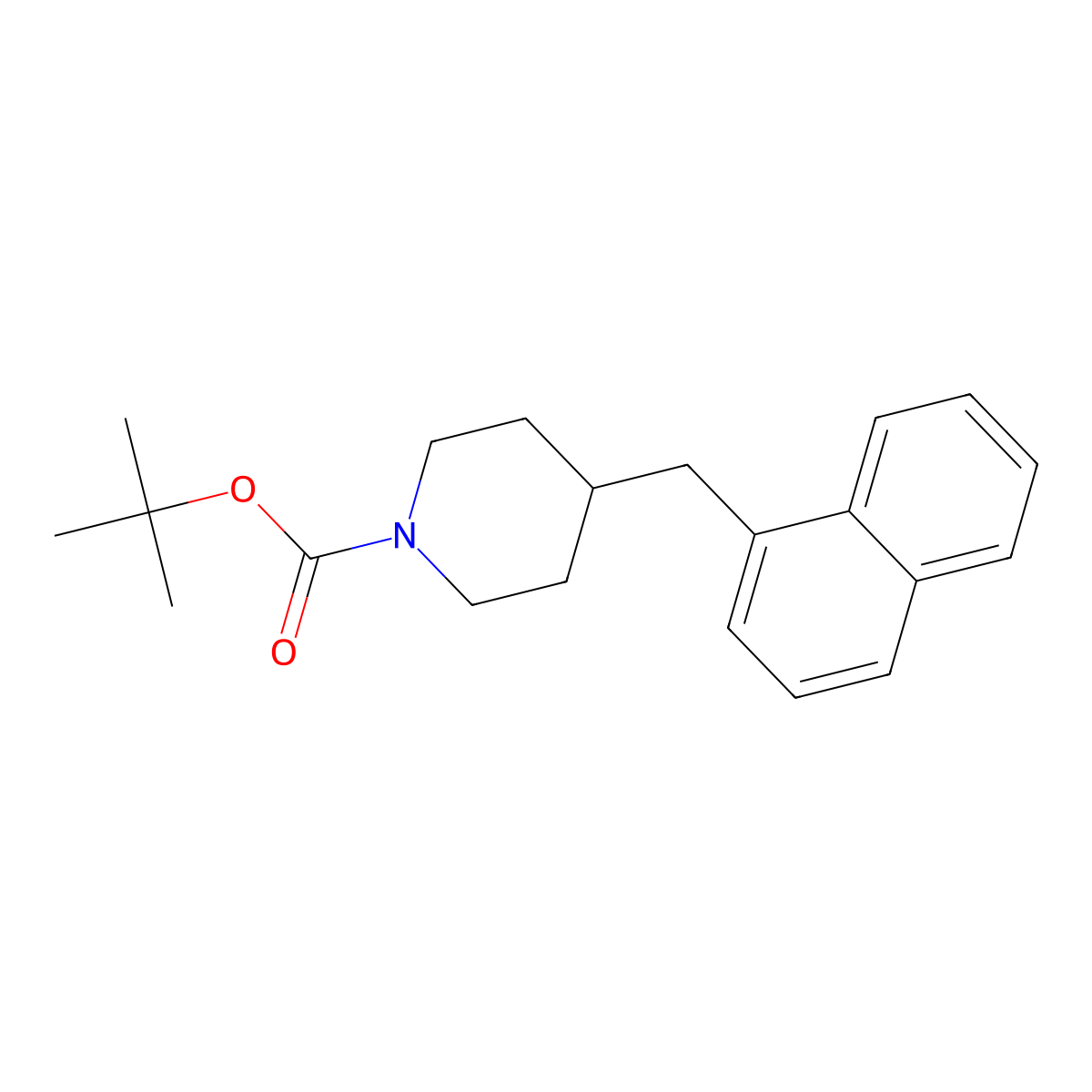4-(1-Naphthalenylmethyl)-1-piperidinecarboxylic acid 1,1-dimethylethyl ester molecular structure, CAS 1690326-51-2
