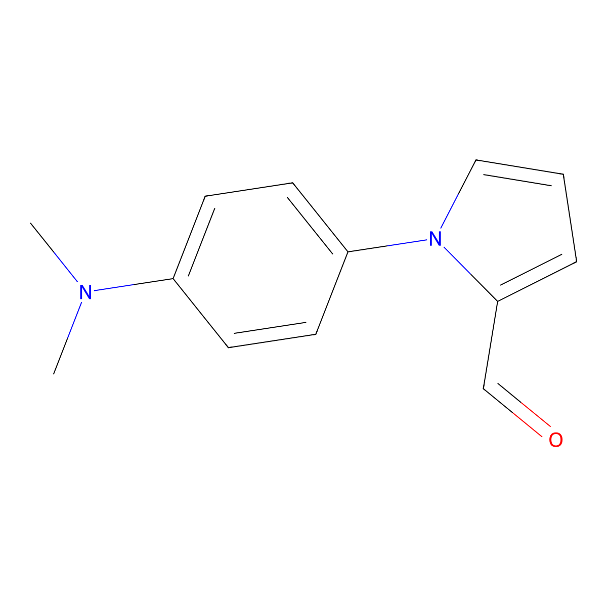 1-(4-(Dimethylamino)phenyl)-1H-pyrrole-2-carboxaldehyde molecular structure, CAS 169036-55-9