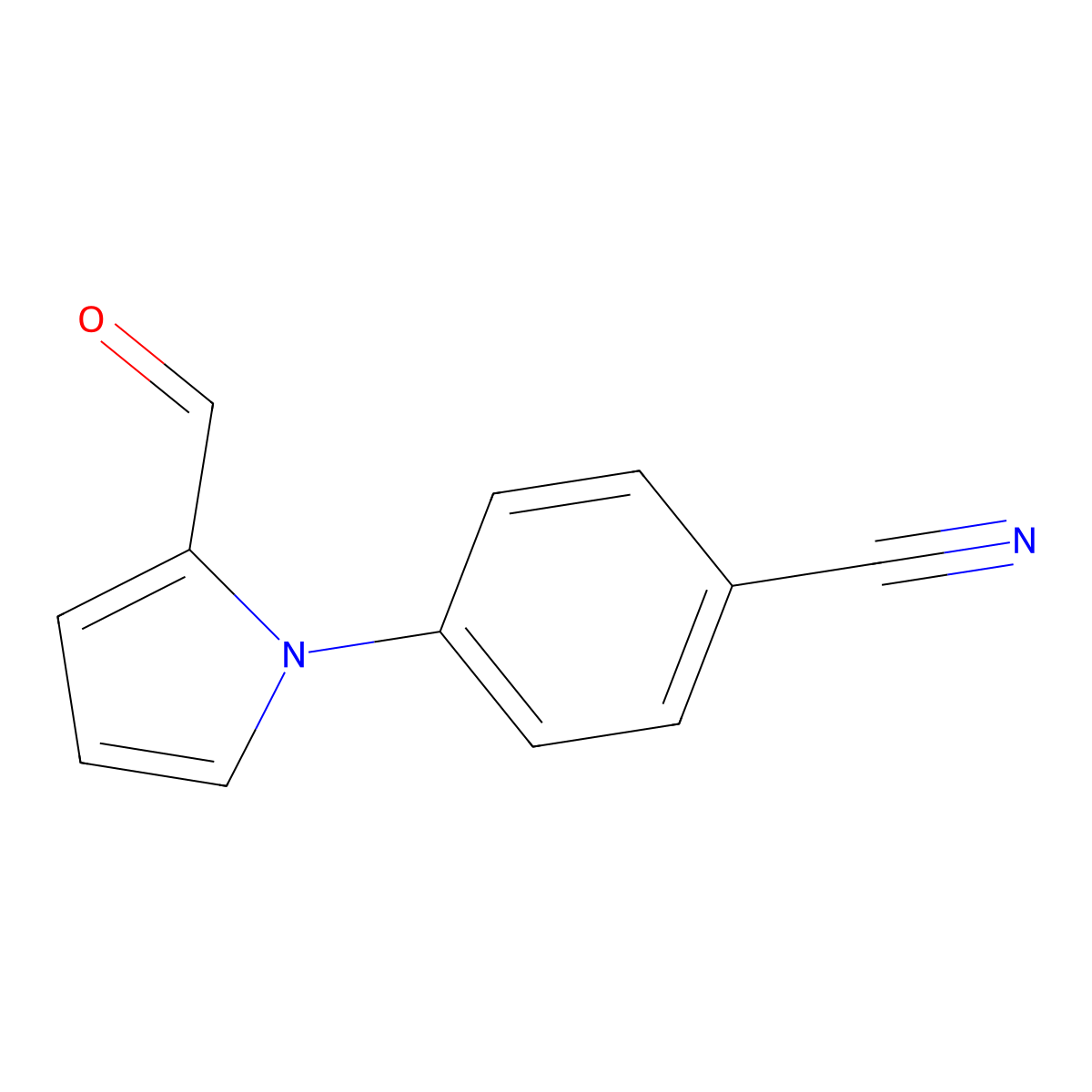 4-(2-formyl-1H-pyrrol-1-yl)benzonitrile molecular structure, CAS 169036-66-2