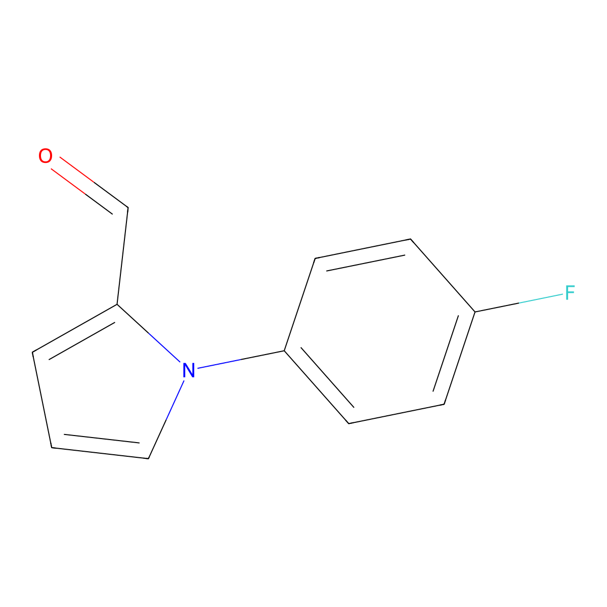 1-(4-fluorophenyl)-1H-pyrrole-2-carbaldehyde molecular structure, CAS 169036-71-9