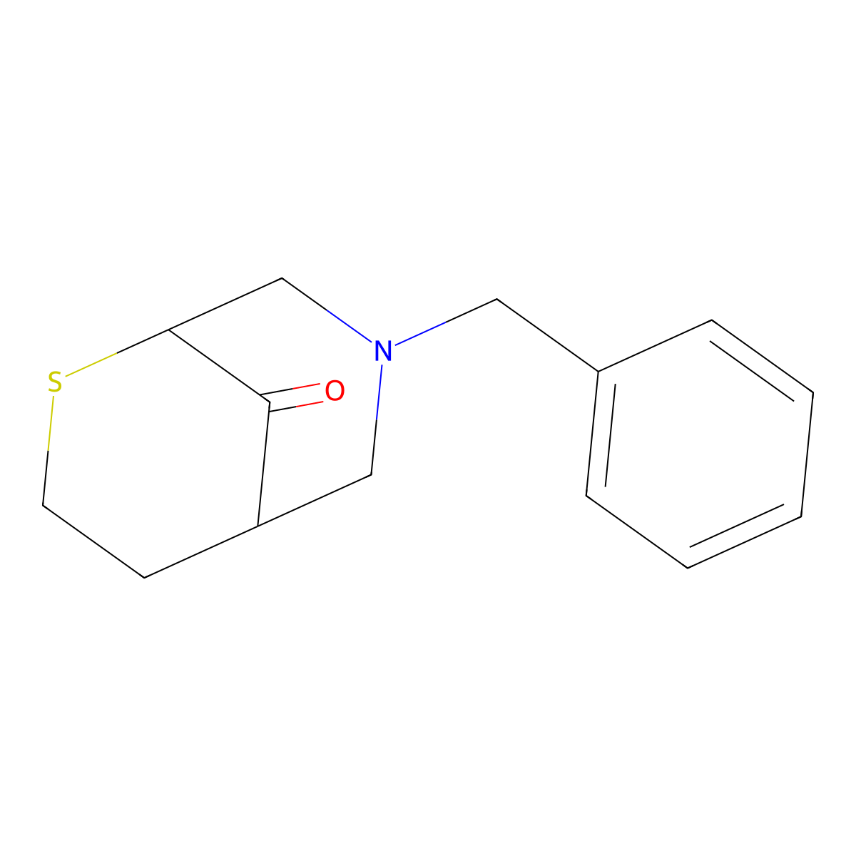 7-Benzyl-2-thia-7-azabicyclo[3.3.1]nonan-9-one molecular structure, CAS 1690364-55-6