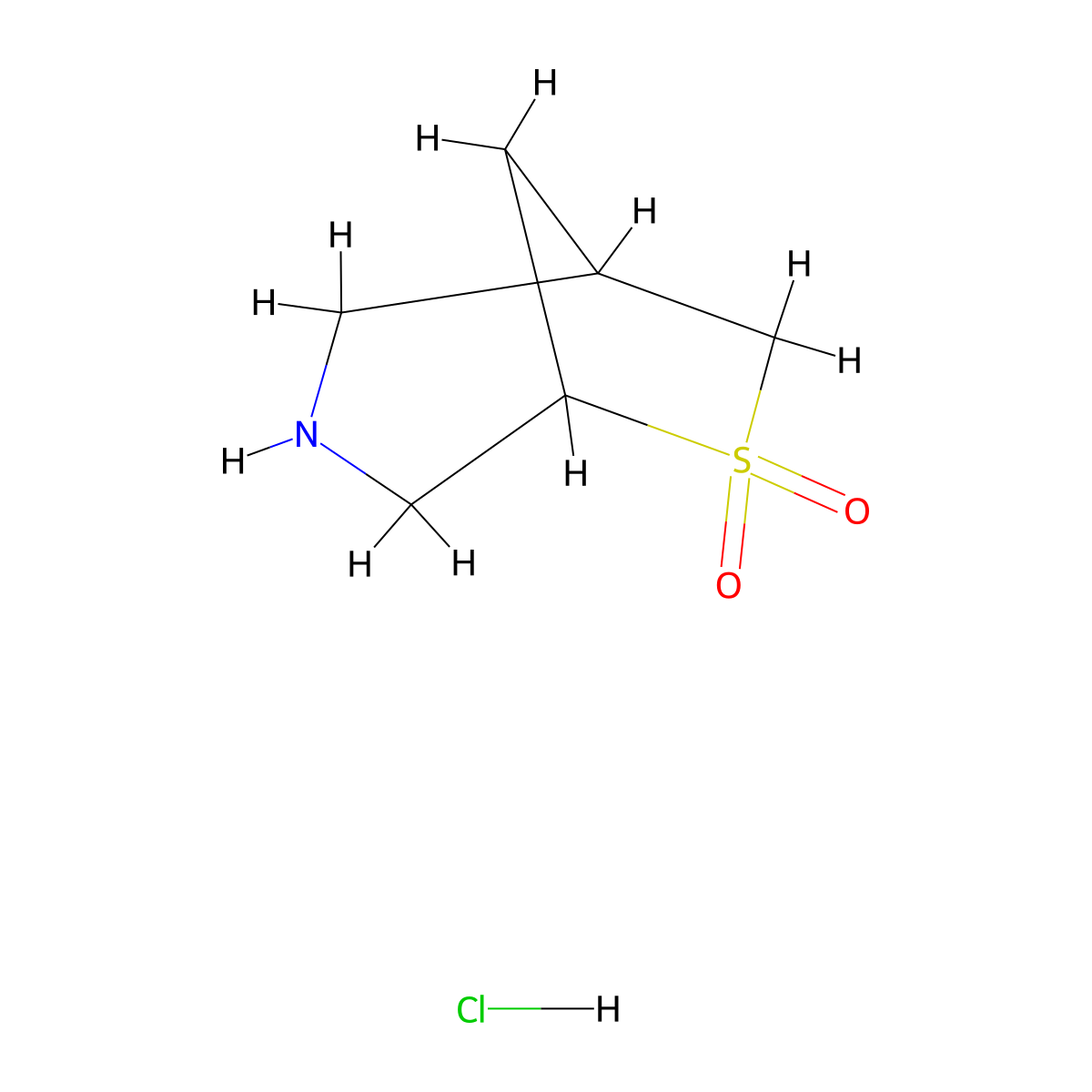 6lambda-Thia-3-azabicyclo[3.2.1]octane-6,6-dione hydrochloride molecular structure, CAS 1690364-64-7