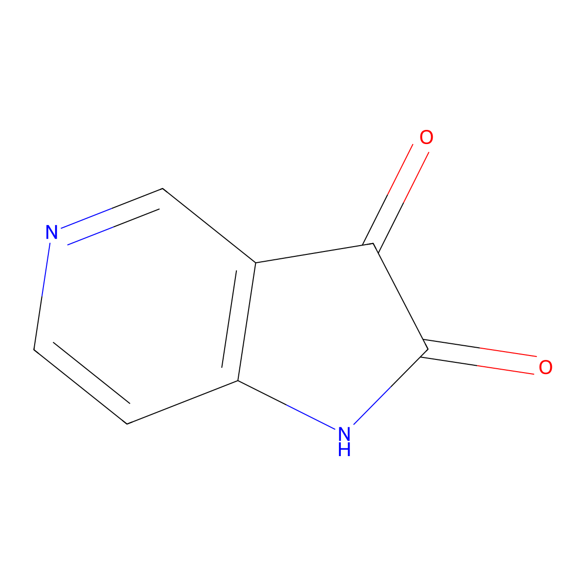 1H-Pyrrolo[3,2-c]pyridine-2,3-dione molecular structure, CAS 169037-38-1