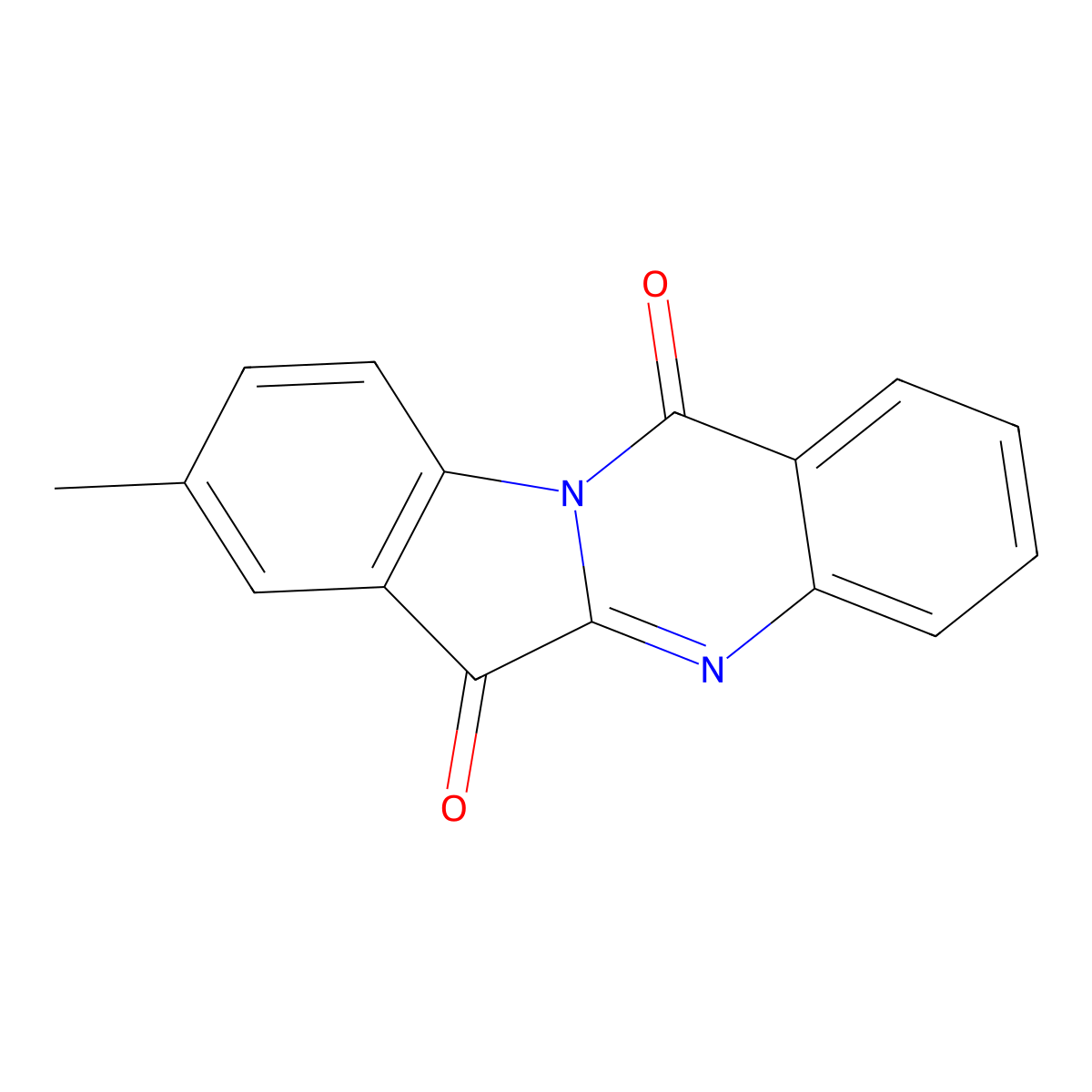 8-Methylindolo[2,1-b]quinazoline-6,12-dione molecular structure, CAS 169037-60-9