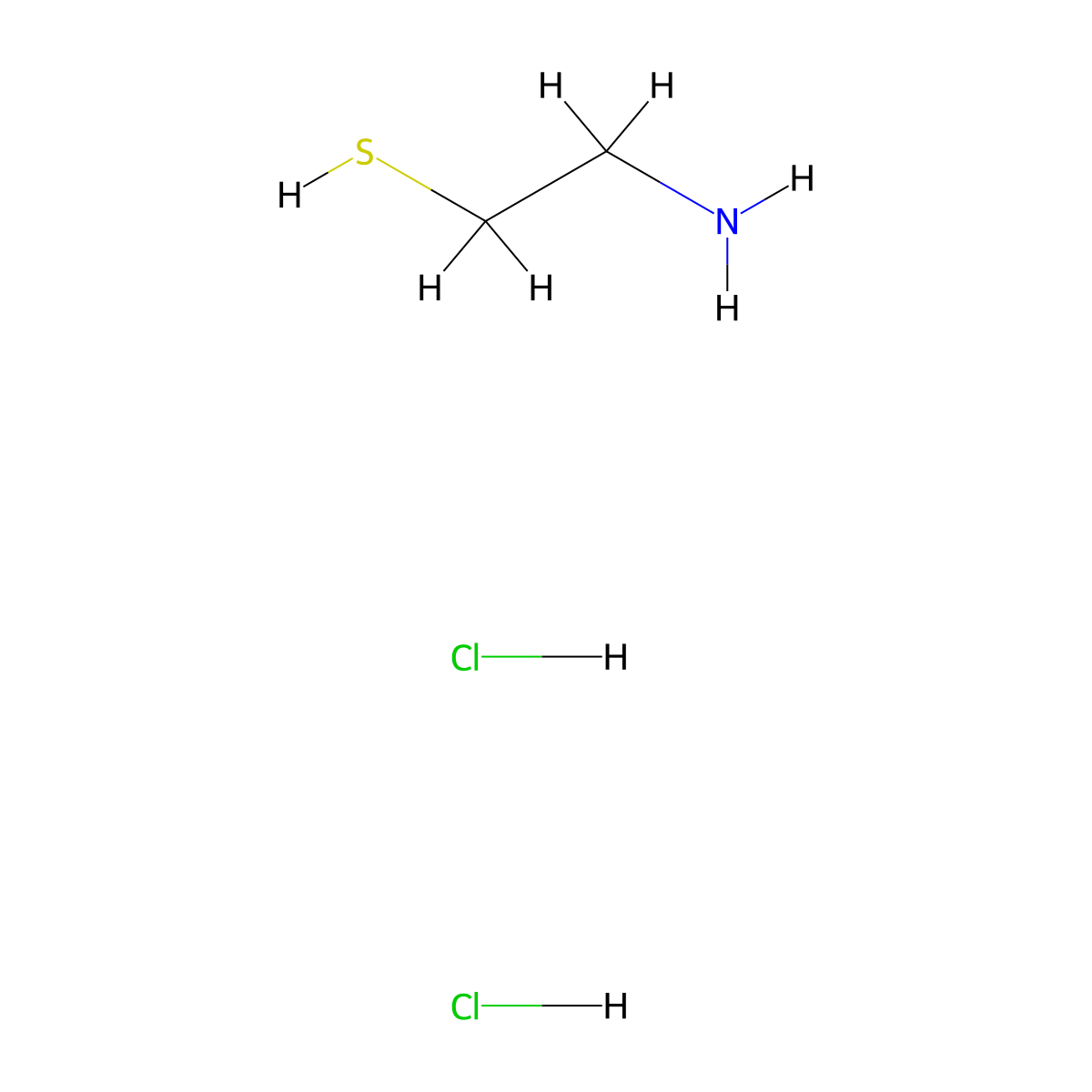 2-aminoethanethiol Dihydrochloride molecular structure, CAS 16904-32-8