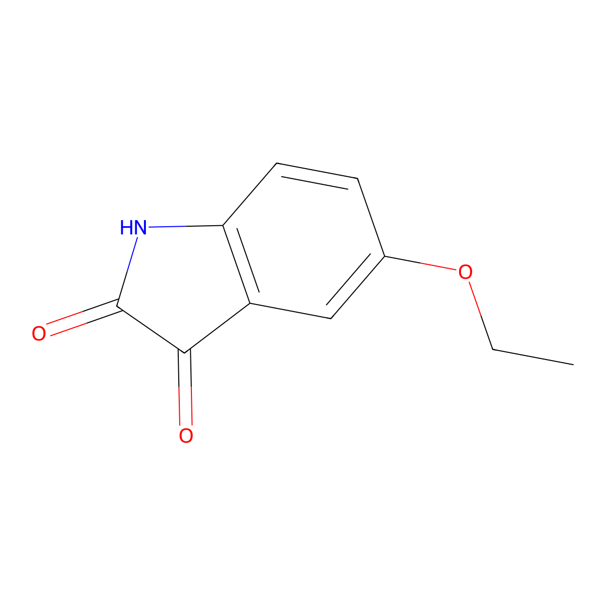 5-ethoxy-2,3-dihydro-1H-indole-2,3-dione molecular structure, CAS 169040-78-2