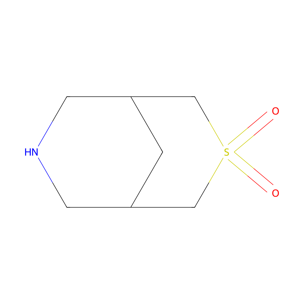 3-Thia-7-azabicyclo[3.3.1]nonane 3,3-dioxide molecular structure, CAS 1690425-28-5