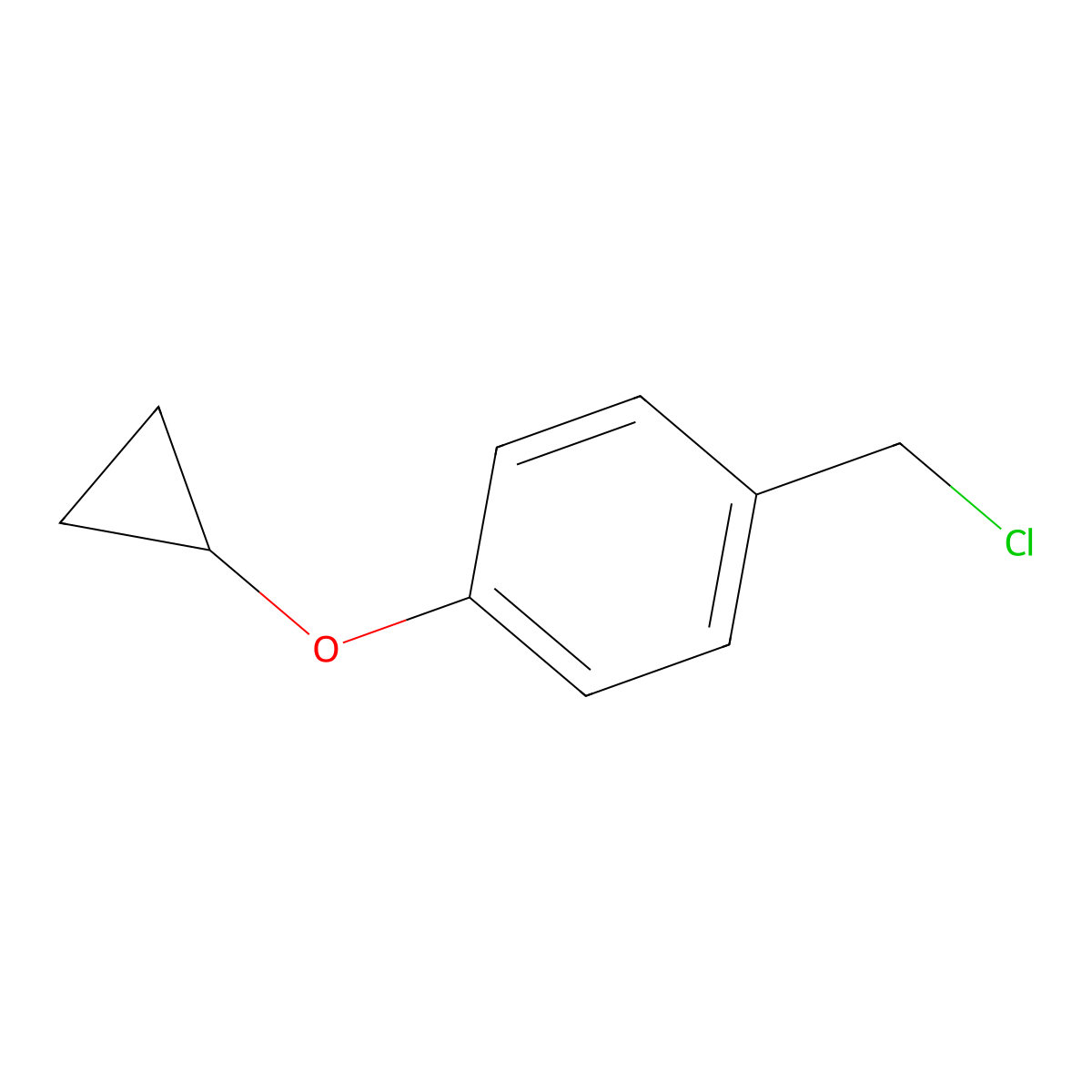 1-(Chloromethyl)-4-cyclopropoxybenzene molecular structure, CAS 1690434-36-6