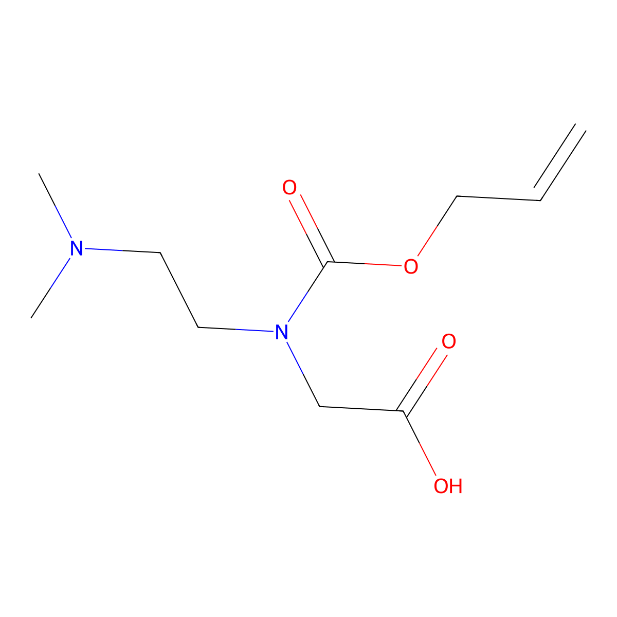 2-{[2-(Dimethylamino)ethyl][(prop-2-en-1-yloxy)carbonyl]amino}acetic acid molecular structure, CAS 1690467-60-7