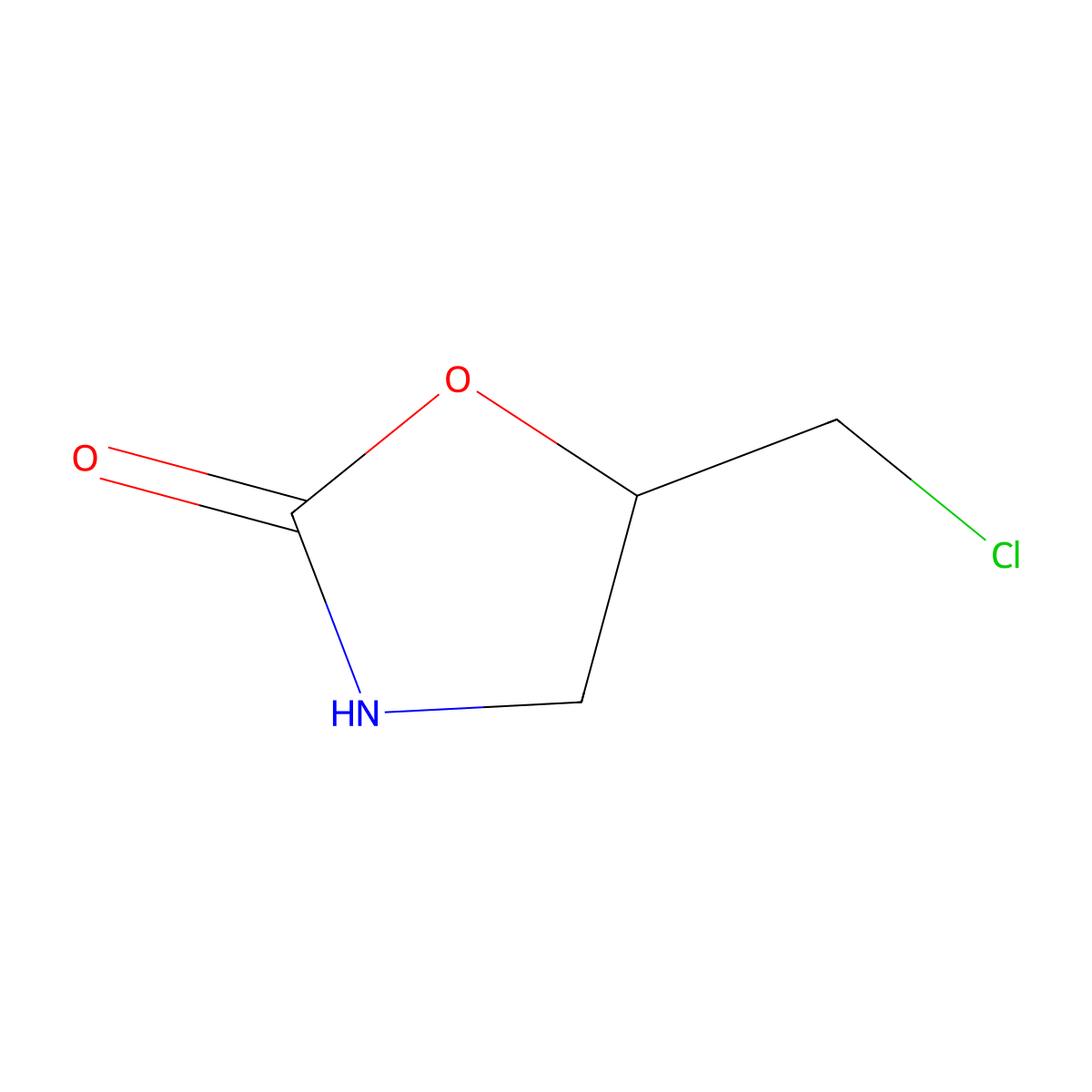 (5R)-5-(chloromethyl)-1,3-oxazolidin-2-one molecular structure, CAS 169048-79-7