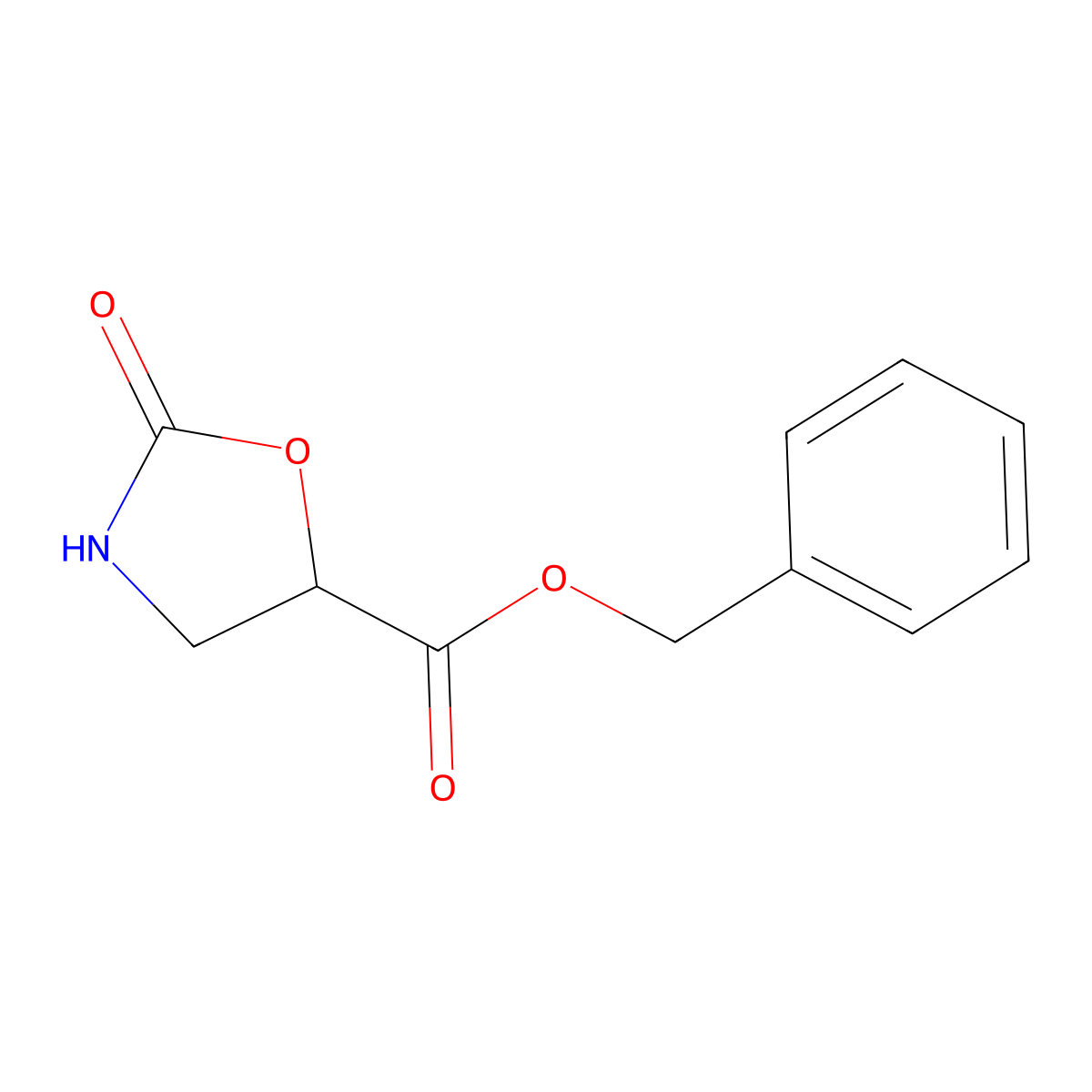(R)-benzyl 2-oxooxazolidine-5-carboxylate molecular structure, CAS 169048-84-4