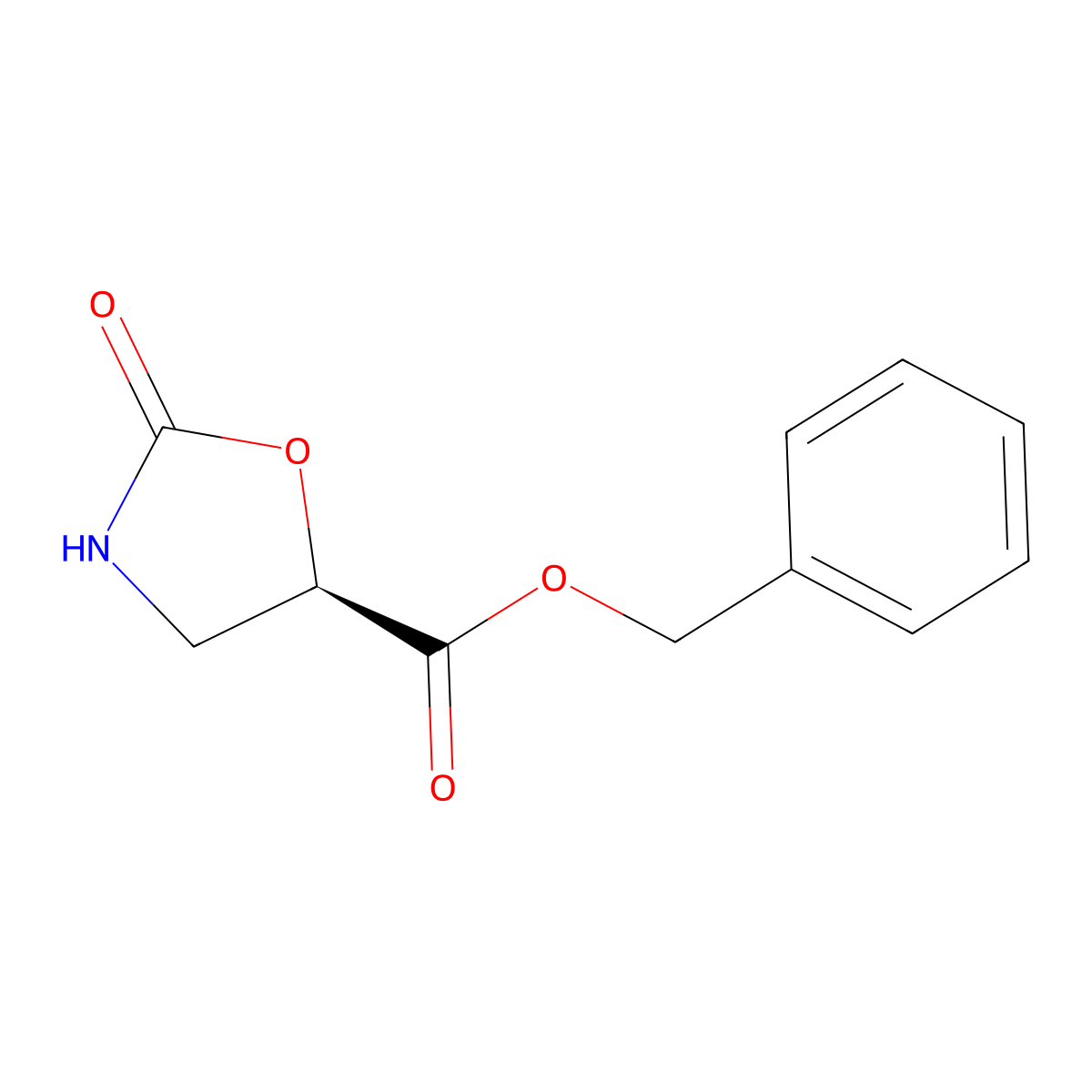 (R)-benzyl 2-oxooxazolidine-5-carboxylate molecular structure, CAS 169048-84-4