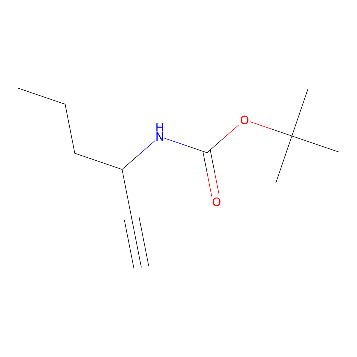 tert-butyl N-(hex-1-yn-3-yl)carbamate molecular structure, CAS 1690486-10-2