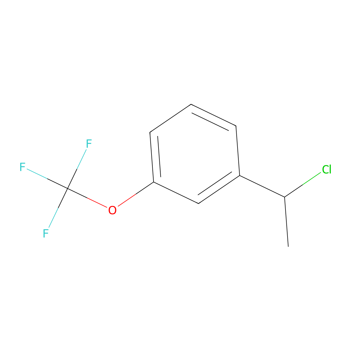 1-(1-Chloroethyl)-3-(trifluoromethoxy)benzene molecular structure, CAS 1690498-71-5