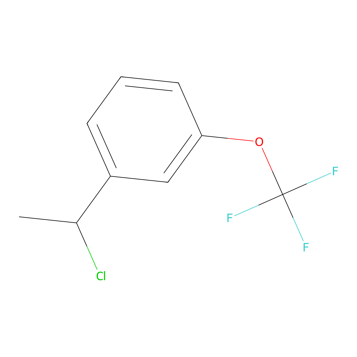 1-(1-Chloroethyl)-3-(trifluoromethoxy)benzene molecular structure, CAS 1690498-71-5