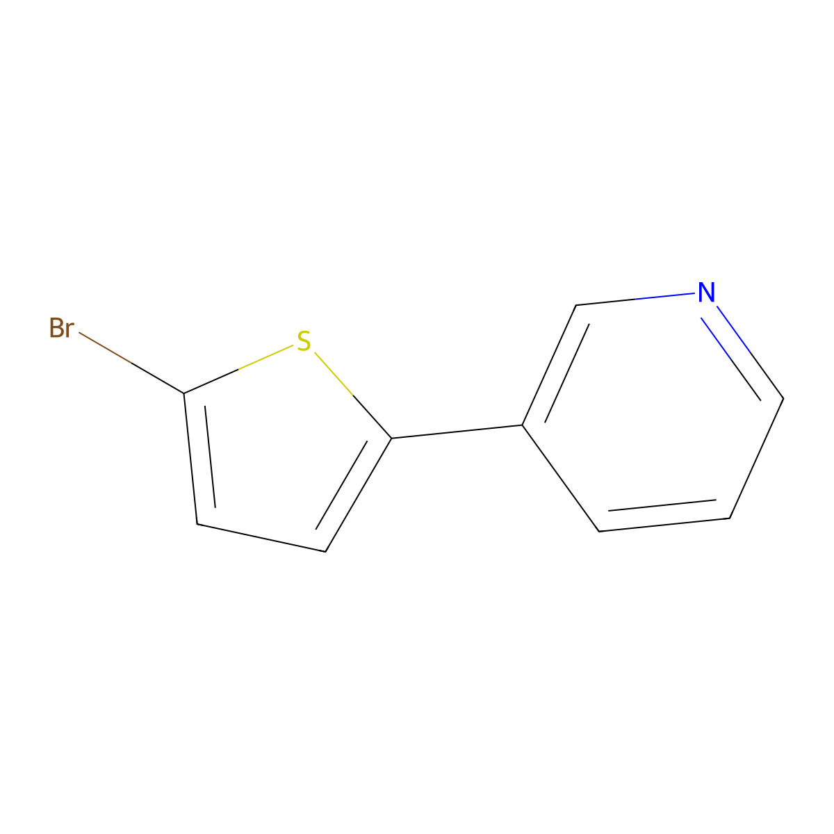 3-(5-Bromothiophen-2-yl)pyridine molecular structure, CAS 169050-05-9