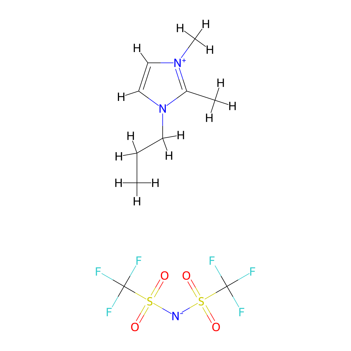 1,2-Dimethyl-3-propylimidazolium bis(trifluoromethylsulfonyl)imide molecular structure, CAS 169051-76-7