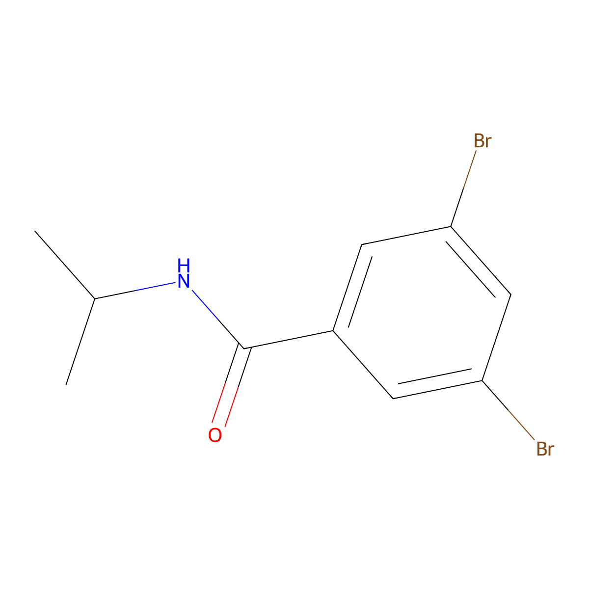 3,5-dibromo-N-(propan-2-yl)benzamide molecular structure, CAS 1690522-37-2