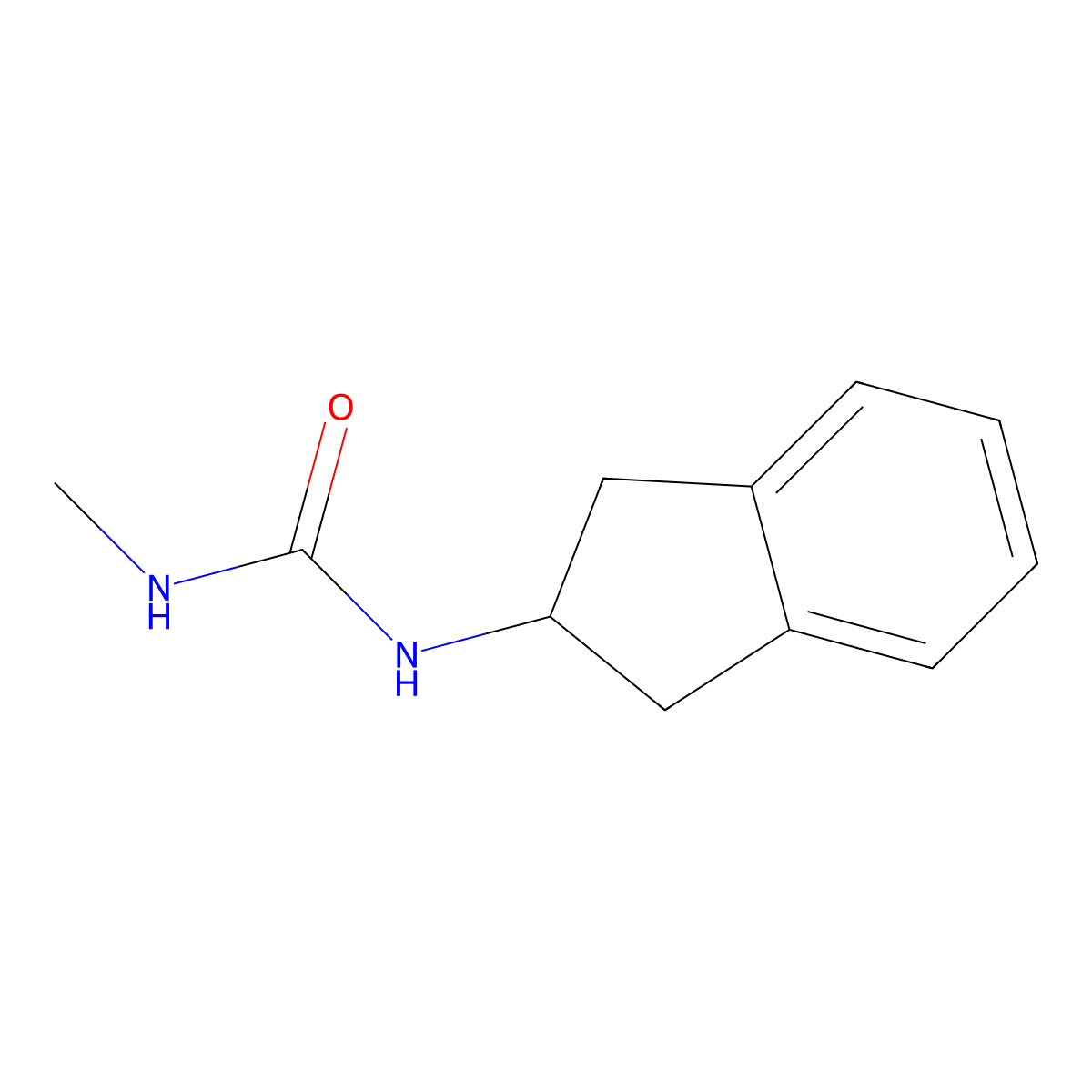 1-(2,3-dihydro-1H-inden-2-yl)-3-methylurea molecular structure, CAS 1690524-28-7