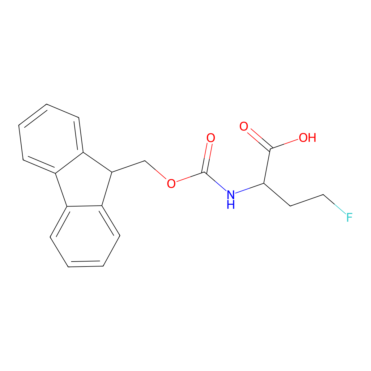 2-({[(9H-fluoren-9-yl)methoxy]carbonyl}amino)-4-fluorobutanoic acid molecular structure, CAS 1690528-34-7
