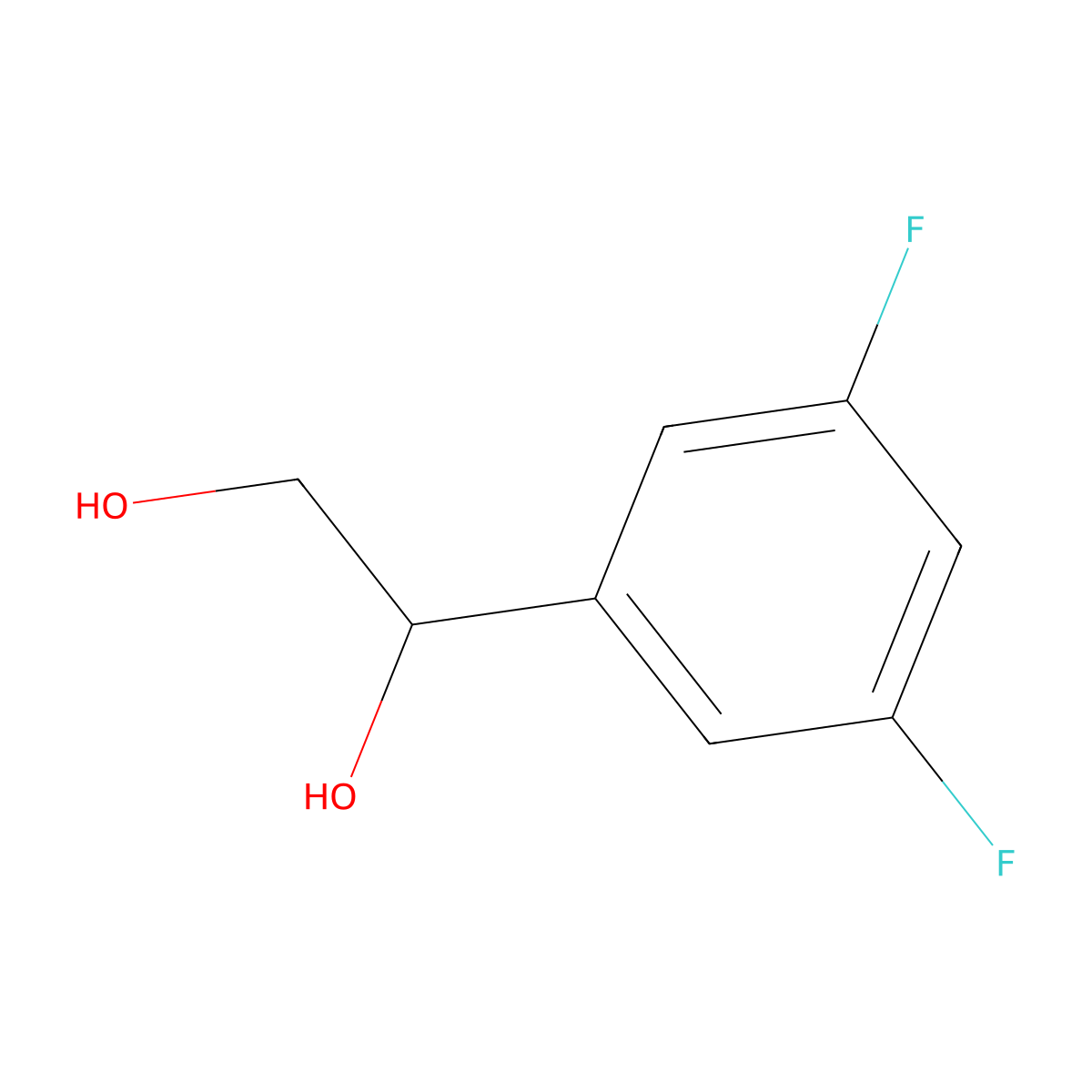 1-(3,5-Difluorophenyl)ethane-1,2-diol molecular structure, CAS 1690548-56-1