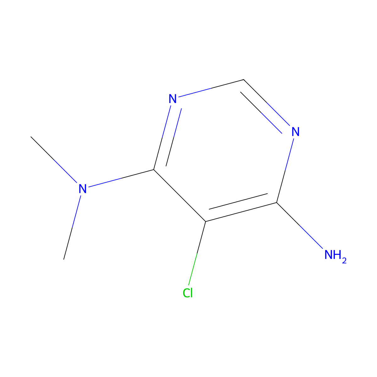 5-chloro-N4,N4-dimethylpyrimidine-4,6-diamine molecular structure, CAS 1690551-04-2