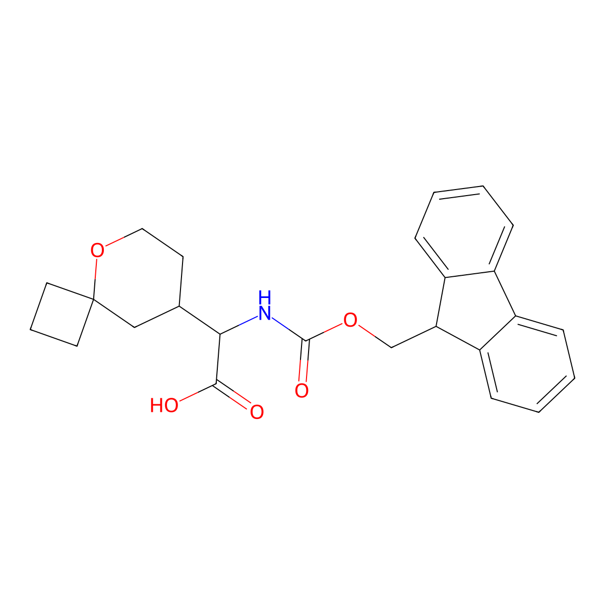 2-({[(9H-fluoren-9-yl)methoxy]carbonyl}amino)-2-{5-oxaspiro[3.5]nonan-8-yl}aceticacid molecular structure, CAS 1690551-94-0