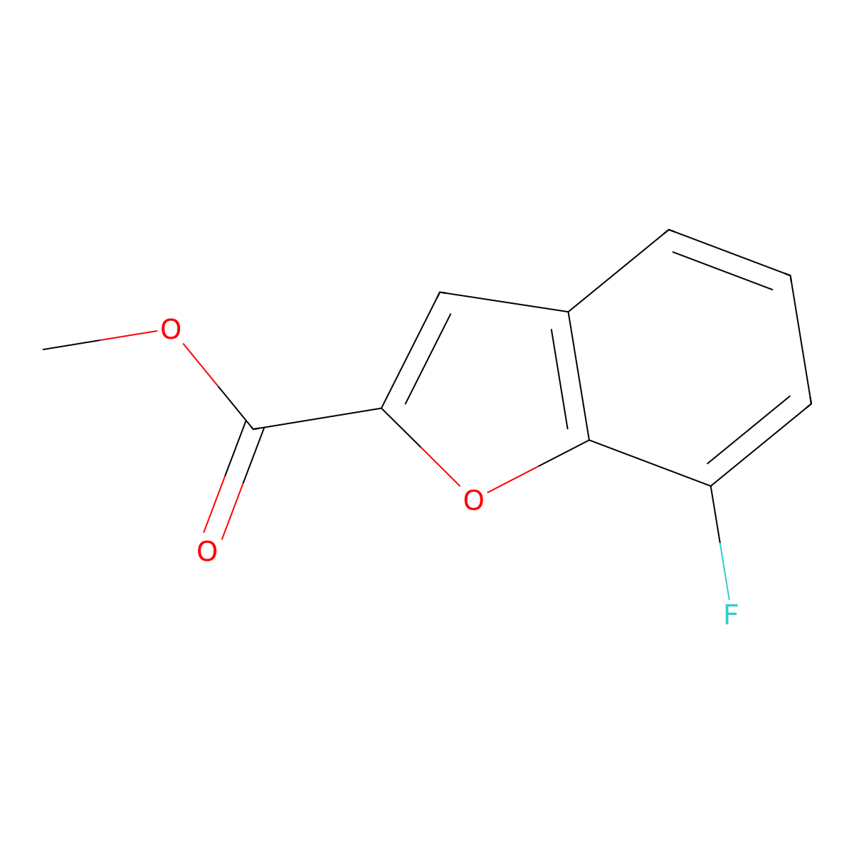 Methyl 7-fluorobenzofuran-2-carboxylate molecular structure, CAS 1690575-93-9