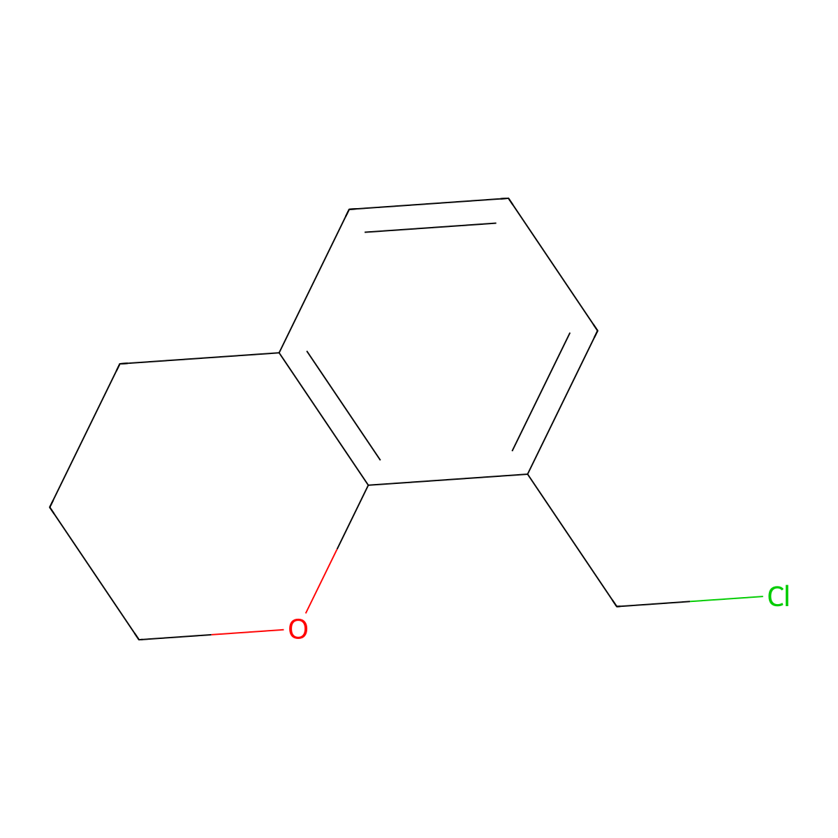 8-(chloromethyl)-3,4-dihydro-2H-1-benzopyran molecular structure, CAS 1690583-09-5