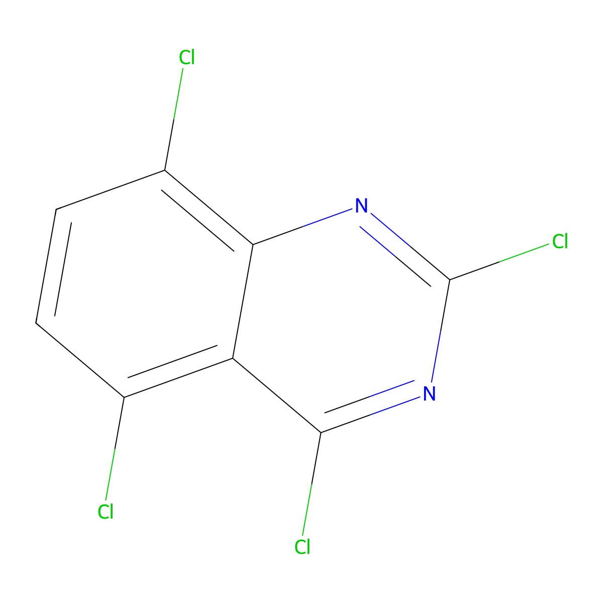 2,4,5,8-Tetrachloroquinazoline molecular structure, CAS 1690585-32-0