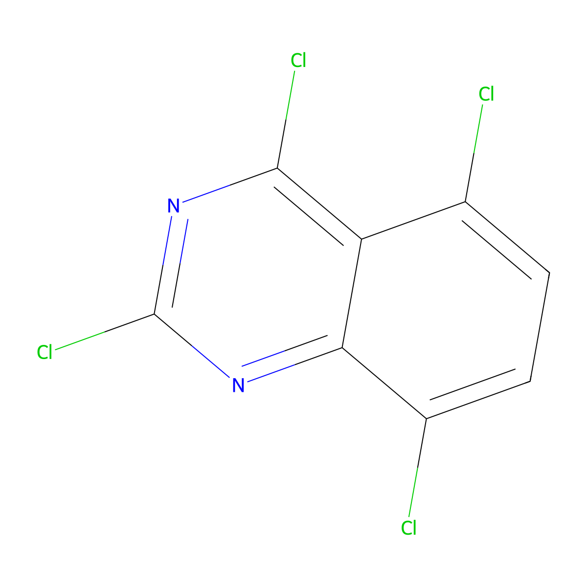 2,4,5,8-Tetrachloroquinazoline molecular structure, CAS 1690585-32-0
